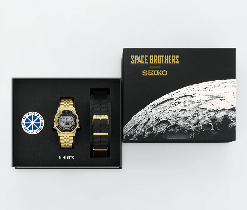 Seiko Selection S Series Digital Quartz X Space Brothers Collaboration Limited Edition Gold Model SBJG024 - Image 4